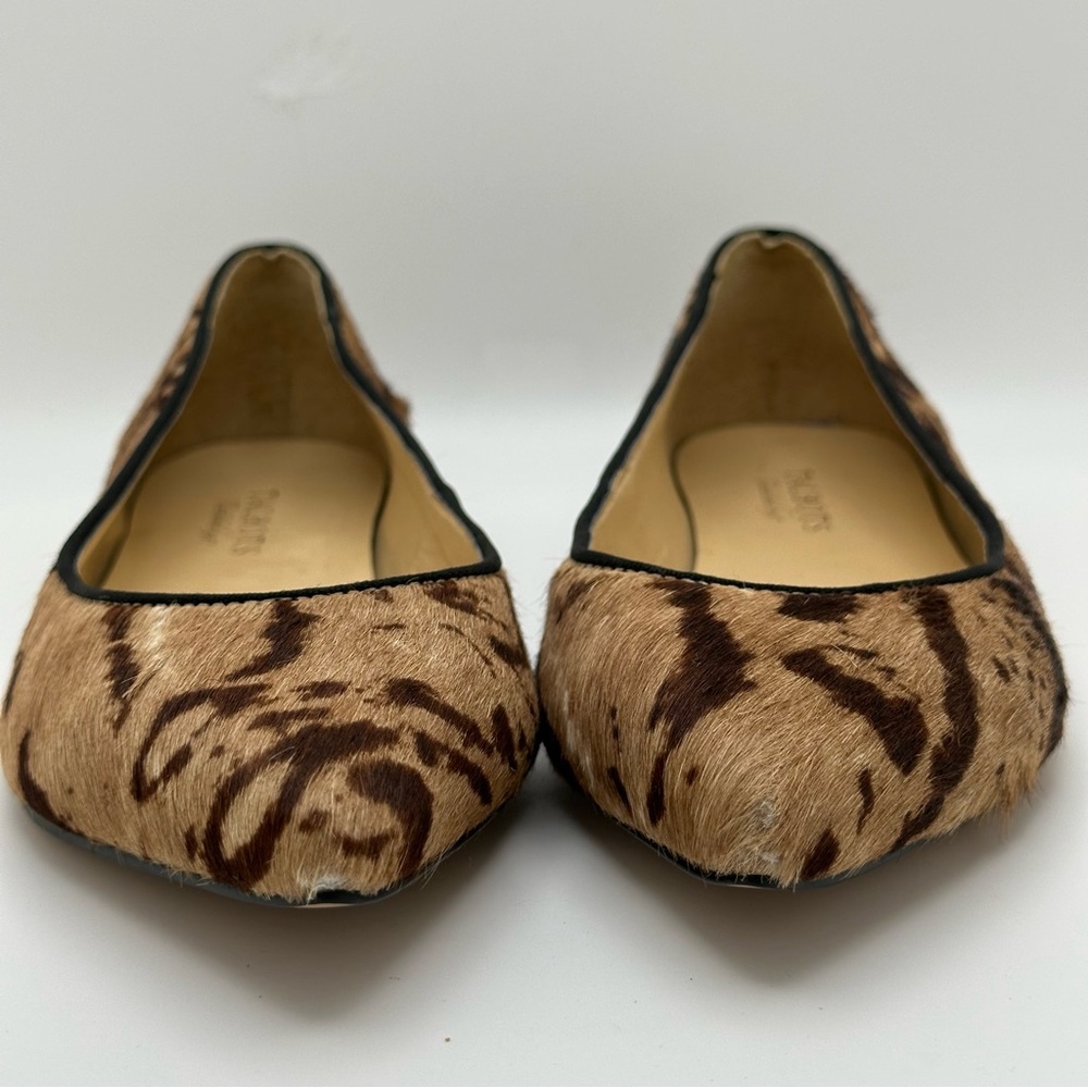 Talbots leopard calf hair pointed toe flats loafers Size 8AA NWOT - Picture 5 of 10